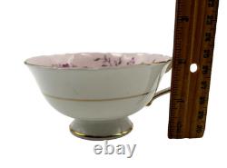 Vtg Paragon Double Warrant Lilac Ribbon Teacup & Saucer Set Bone China England