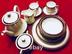 Vtg Royal Albert Paragon England Bone China Porcelain Plates Tea Set For Two
