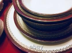 Vtg Royal Albert Paragon England Bone China Porcelain Plates Tea Set For Two