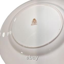 Vtg Royal Worcester Red Regency Dinner Plate Set Of 4 Ruby England Gold Trim