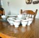 Vtg Wedgewood Bone China White & Gold Rim. Dinner Set Made in England