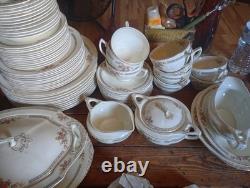 W. H. Grindley Co England Chelsea Ivory Partial China Set 1880-1918 70 Plus Pcs