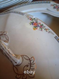 W. H. Grindley Co England Chelsea Ivory Partial China Set 1880-1918 70 Plus Pcs
