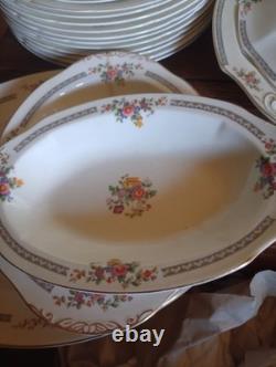 W. H. Grindley Co England Chelsea Ivory Partial China Set 1880-1918 70 Plus Pcs