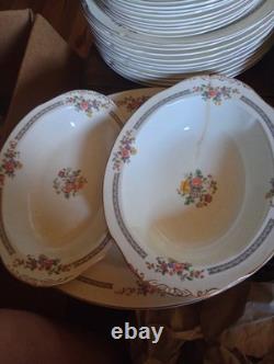 W. H. Grindley Co England Chelsea Ivory Partial China Set 1880-1918 70 Plus Pcs