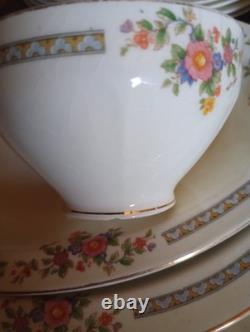 W. H. Grindley Co England Chelsea Ivory Partial China Set 1880-1918 70 Plus Pcs