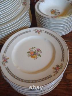 W. H. Grindley Co England Chelsea Ivory Partial China Set 1880-1918 70 Plus Pcs