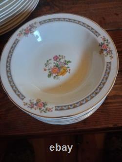W. H. Grindley Co England Chelsea Ivory Partial China Set 1880-1918 70 Plus Pcs
