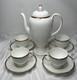 WEDGWOOD Bone China CAVENDISH PATTERNMADE IN ENGLAND Teapot 4 Saucers and cups