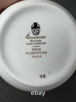 WEDGWOOD Bone China MADE IN ENGLAND GOLD FLORENTINE W4219 sugar and cream Set