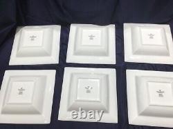 WEDGWOOD DYNASTY set of 6 BONE CHINA SQUARE BOWLS never used! NEW! EXCELLENT
