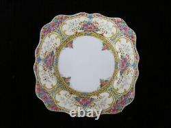WEDGWOOD Fine China Colorful Floral ST AUSTELL Square LUNCHEON Plate Set of 4