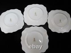 WEDGWOOD Fine China Colorful Floral ST AUSTELL Square LUNCHEON Plate Set of 4