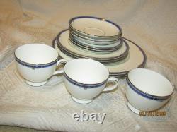 WEDGWOOD KINGSGATE BONE CHINA GEOMETRIC BAND SET of 15-5 pc. Service for 3