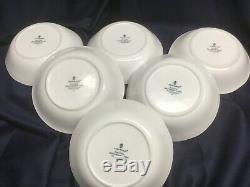 WEDGWOOD STRAWBERRY & VINE set of 6 CEREAL BOWLS fine bone china MADE IN ENGLAND