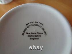 WOW Set Of Four 4 Fine Bone China Staffordshire England Coffee Tea Cups Lot L@@K