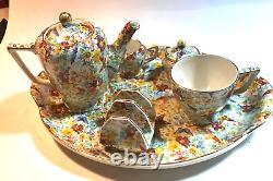 Wade, England Wonderful 6 Piece Demitasse Set Butterfly Chintz Pattern