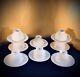 Wedg Wood Leigh Shape White Bone China Cup And Saucer England 8 Sets