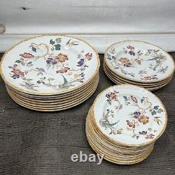 Wedgewood Devon Rose China Set Of 24 Mixed Dinner Plates Georgetown Collection