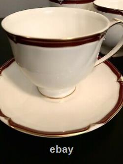 Wedgewood Empress ruby England Bone China 72 Pc Set. Service For 12. Excellent