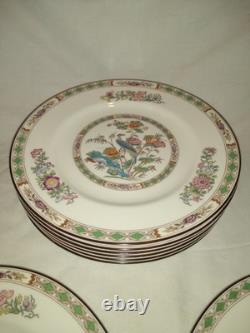 Wedgewood Kutani Crane Bone China Salad Plates 8 Set of 8 Made in England
