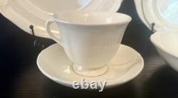 Wedgewood Queens Shape-6 Piece Place Settings-Service For 4, Mint, Cream, Vtg