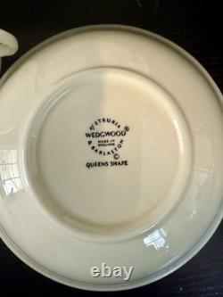 Wedgewood Queens Shape-6 Piece Place Settings-Service For 4, Mint, Cream, Vtg