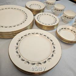 Wedgewood Stardust China Dinner Set Made in England Vintage VTG 44 PCS