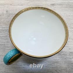 Wedgewood Ulander Turquoise Cup Set of 3 England Bone China Saucer Elegant