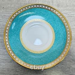 Wedgewood Ulander Turquoise Cup Set of 3 England Bone China Saucer Elegant