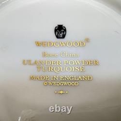 Wedgewood Ulander Turquoise Cup Set of 3 England Bone China Saucer Elegant