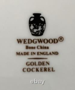Wedgwood 8 Pc Vanity Dresser Set England Bone China Golden Cockerel Pattern Mint