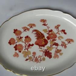 Wedgwood 8 Pc Vanity Dresser Set England Bone China Golden Cockerel Pattern Mint