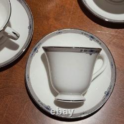 Wedgwood Amherst Platinum Trim Bone China 8 Cup Tea Set Teapot Victoria Mint