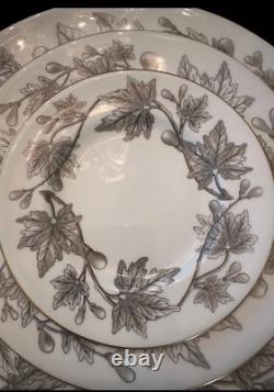 Wedgwood Ashford 5 piece service for 12 missing one cup Bone china England Gray