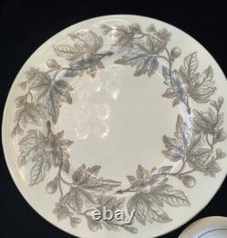 Wedgwood Ashford 5 piece service for 12 missing one cup Bone china England Gray