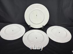 Wedgwood BELLE FLEUR Bone China England Set of 4 Dinner Plates 10 3/4