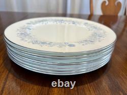 Wedgwood'Belle Fleur' Bone China England 10.5 Dinner Plates 8 Piece Setting