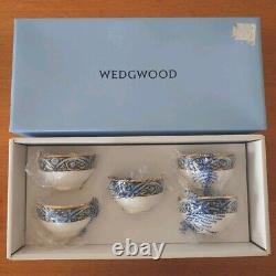 Wedgwood Blue Elephant Bowl for Japanese tea set of 5 Bone china Made in England