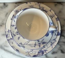 Wedgwood Blue Plum Tea Set 4 Piece Cup And Plates Bone China Made in England