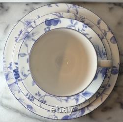Wedgwood Blue Plum Tea Set 4 Piece Cup And Plates Bone China Made in England