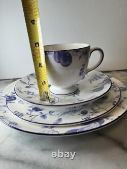 Wedgwood Blue Plum Tea Set 4 Piece Cup And Plates Bone China Made in England
