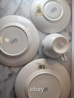 Wedgwood Blue Plum Tea Set 4 Piece Cup And Plates Bone China Made in England