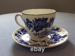 Wedgwood Blue Tonquin bone china SET of 6 FIVE-piece place settings