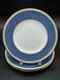 Wedgwood Bone China Dinner Plates W2376 Blue Gold Trim 10.5 Set of 4