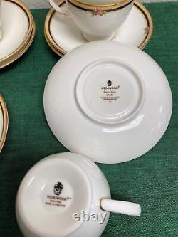 Wedgwood Bone China England CLIO Cup & Saucer Sets Lot of 4