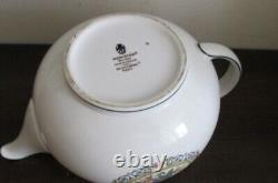 Wedgwood Bone China England Runnymede Blue Tea Set Teapot Creamer Sugar Bowl