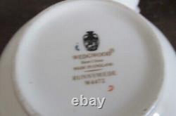 Wedgwood Bone China England Runnymede Blue Tea Set Teapot Creamer Sugar Bowl