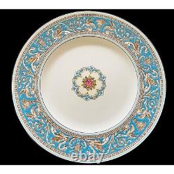 Wedgwood Bone China Florentine Turquoise Set of 3 Plates Dinner, Salad, Bread