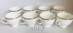 Wedgwood Bone China Made In England SET Cup Saucer Dessert Plate. White Gold
